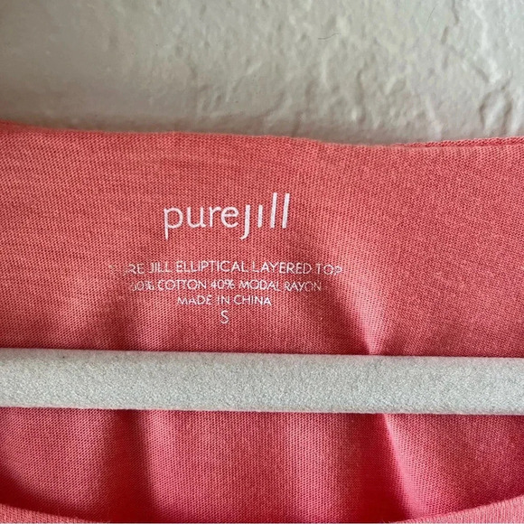 elliptical peach coral loose vacation 3/4 sleeve soft classic spring Lagenlook - Picture 9 of 12